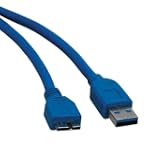 Tripp Lite U326-006 USB 3.0 Super Speed 5Gbps A to Micro B Device Cable (6 Feet, Blue)