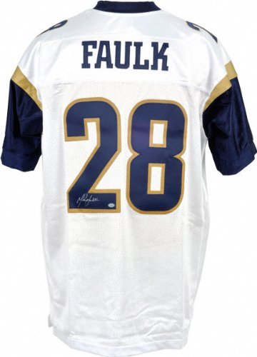 Marshall Faulk Autographed Jersey | Details: St. Louis Rams, Road