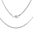 .925 Silver 2mm Round Snake Chain, 16", 18", 20" or 24"