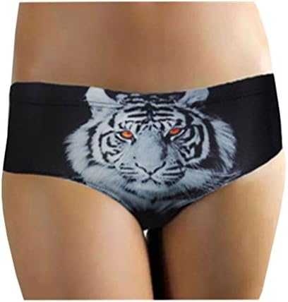Fashion Tiger Briefs Sexy Panties 3D Funny Animal Underwear for Women Girl (L)