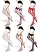 MOOCHI Women 20 Denier Ultra Sheer Thigh High Stockings with Silicone Lace Top