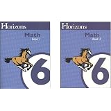 Horizons Math 6 SET of 2 Student Workbooks 6-1 and 6-2 (Paperback) newly tagged "math"
