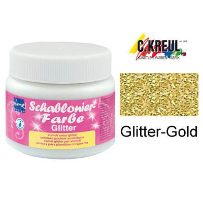 Home Design 74352 - Schablonierfarbe Glitter-Gold 150 ml Preisvergleich
