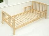 Tippitoes Wooden Junior Bed + Deluxe SPRING Mattress COL NATURAL FINISH (Baby Product)