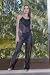 Espiral Lingerie Sexy Three Piece Mesh Pajama Set, Small, Black