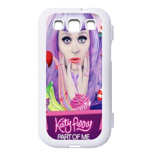 Samsung Galaxy S3 S III Flip case with Hansome Katy Perry logo designed by padcaseskingdom(White)