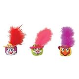 Image Bamboo Pet CAM610023 2-Pack Fat Cat Hatheads Catnip Feather Cat Toy