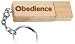 Engraved Wooden USB Flash Drive 8 GB with chain - Engraved name Obedience