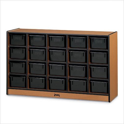 SPROUTZ Mobile Cubbie Tray Storage Color: Navy, Size: 20, Type: With Colored Trays