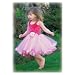 Bridesmaid Skirts - Fairy Flower Dress Tulle Skirt with Velvet Bodice, Fuchsia, Medium