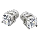 Keandra's Clear CZ Magnetic Stud Earrings