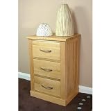 Mobel 3 Drawer Lamp Table in Oak