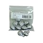 Clam Bell, Nickeled, Embossed, 10 Count