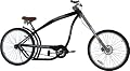 Ultimativer XXL Lowrider Custom Bike Chopper Fahrrad ca. 2 Meter Lang!!! Beachcruiser Style in Schwarz!