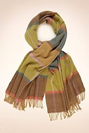 Checked Scarf with Wool
