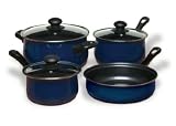 Review Furniture On The Web  / Chefs Du Jour Cobalt Seven Piece Cookware Set