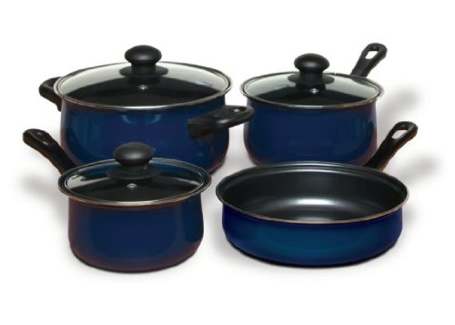 Chefs Du Jour Cobalt Seven Piece Cookware Set product image