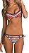 EVALESS Women Push Up Padded Ethnic Printed Strappy Raceback Bikini Swimsuit(FBA)