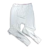 Coldmaster - Men Big And Tall Long John Pants, White