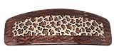 France Luxe Inlay Squared Oval Barrette - Mojave/Wild Cat