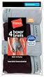 Mens Hanes 4 Pair Cotton Boxer Briefs Assorted - 2349C4