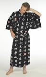 Men's Cotton Kimono 'Kyoto Saga' - Black