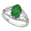 14K White Gold Chrome Tourmaline Ring