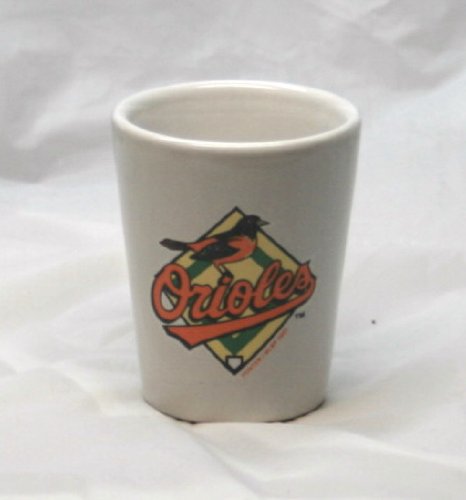 MLB Baltimore Orioles Logo White Shot Glass