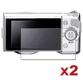 Everydaysource [2 Pack Valued Combo] - For SONY Alpha NEX 3/NEX 5 Reusable Anti-Glare Screen Protector