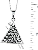 Sterling Silver Billiards Rack Pendant, 1 in. (25mm)