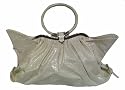 Pearl White Mock Croc Ring Top Handle Bag -- SwankySwans