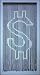 Wooden Beaded Door Curtain ~ Dollar Sign ~ Hand Painted ~ Fits Standard Door Way ~ Approx 31 Strands