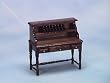 Miniature Vintage Desk in Walnut Stained Wood