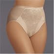 Flexees Women's Firm Control Jacquard Hi Cut Brief #5564
