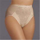 Flexees Women's Firm Control Jacquard Hi Cut Brief #5564