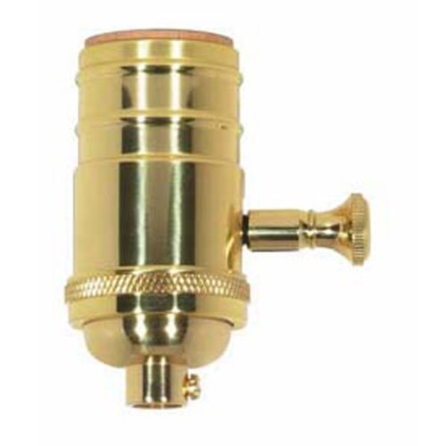 Dimming - Brass Light Socket - Polished- Medium Base - Full Range Control - 1/8 IPS - PLT 80-1064