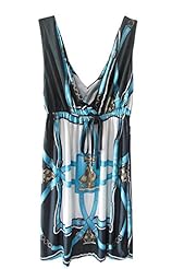 Plus Size Sexy V-neck Summer Polyester/Spandex Club Dress 