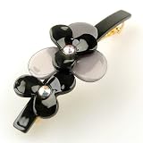 Apparel : Lilas Black - Cubitas Boulanger Collection (Hand-set Swarovski crystals, Barrette)