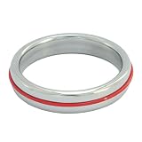 Produkt-Bild: Black Label - Stainless Steel Slim Cockring - Stahl Metall - rot - 45 mm