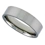 Surgical Steel 1/4" (6mm) Satin Finished Comfort Fit Flat Band