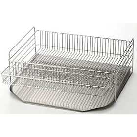 【クリックで詳細表示】la base 水切りカゴ＆トレー ポケット付 大