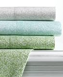 Martha Stewart Collection Coral Spray Fitted Sheet, Twin