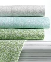 Martha Stewart Collection "Coral Spray" Fitted Sheet, Twin Mist