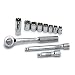 SK 94512 11 Piece 3/8-Inch Drive 6 Point 3/8-Inch to 3/4-Inch Socket Set with 5/8-Inch Spark Plug Socket