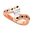 18K Rose Gold Diamond Solitaire Engagement Ring - 0.50 Ct.