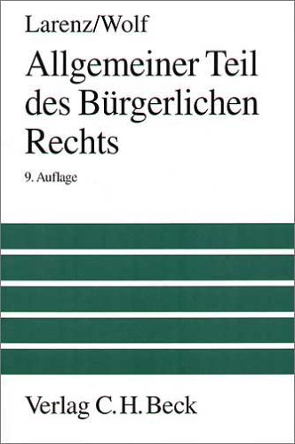 Allgemeiner Teil des B�rgerlichen Rechts