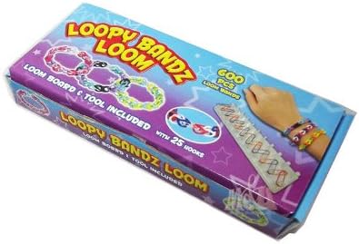 Warehouse Loopy Loom Bandz - Colorful Kit - Includes 600 Bands, Loom Board, Hook Tool, ...
