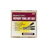 Milescraft 2000 5-Piece 1/8-Inch Shank SpiroCrafter HSS Rotary Tool Bit Set