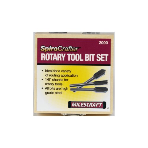 Tools: Milescraft 2000 5 Piece 1/8 Inch Shank SpiroCrafter HSS Rotary Tool Bit Set