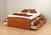 Prepac Tall Queen Captain's Platform Storage Bed with 12 Drawers-Cherry